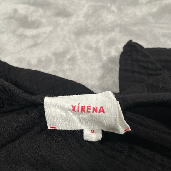 Xirena Skirt Medium Black Gauzy Pull On Lightweight Coastal Minimal Ruched - Picture 3 of 9